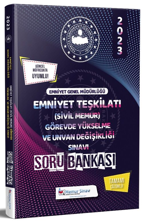 Memur Sınav 2023 GYS Emniyet Genel Müdürlüğü Sivil Memur Soru Bankası Çözümlü Görevde Yükselme Memur Sınav