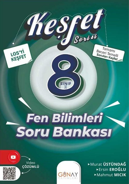 Günay 8. Sınıf LGS Fen Bilimleri Keşfet Soru Bankası Günay Yayınları