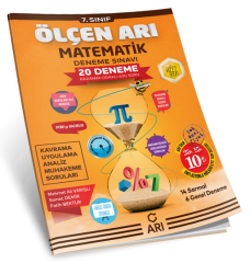 SÜPER FİYAT - Arı Yayınları 7. Sınıf Ölçen Arı Matematik 20 Deneme Sınavı Arı Yayınları