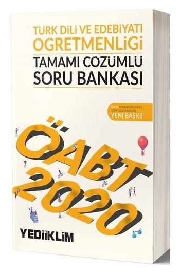 Yediiklim 2020 ÖABT Türk Dili ve Edebiyatı Öğretmenliği Soru Bankası Çözümlü Yediiklim Yayınları