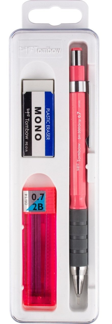 Tombow Grip 0.7 mm Pembe Versatil Uçlu Kalem Plastik Kutulu Set Sh-300