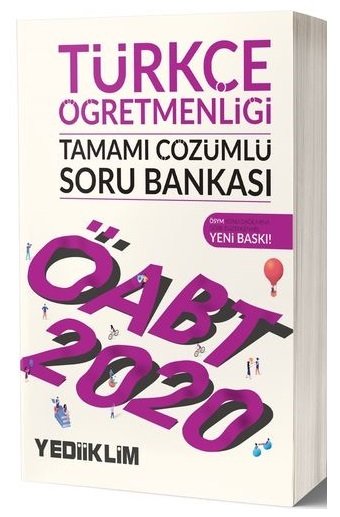 Yediiklim 2020 ÖABT Türkçe Öğretmenliği Soru Bankası Çözümlü Yediiklim Yayınları