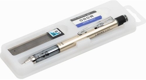 Tombow Mono Graph Metal 0.7 mm Altın Versatil Uçlu Kalem Plastik Kutulu Set