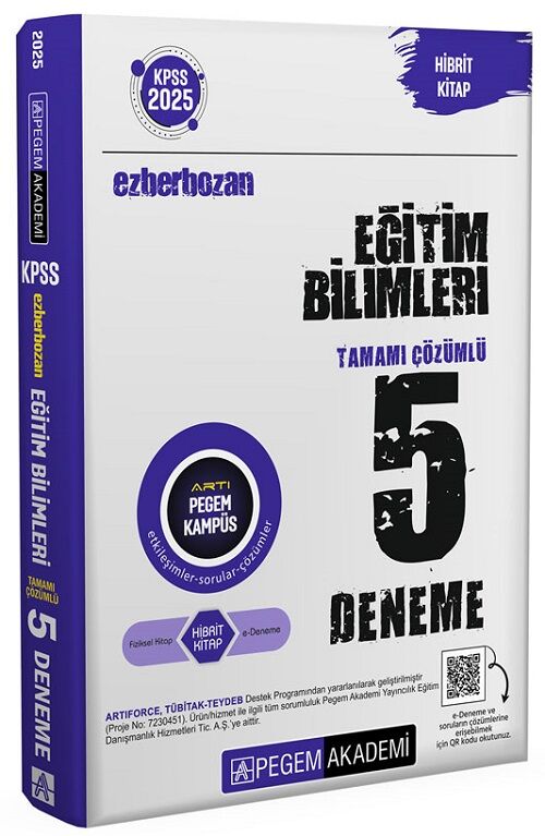 Pegem 2025 KPSS Eğitim Bilimleri Ezberbozan 5 Deneme Çözümlü Pegem Akademi Yayınları