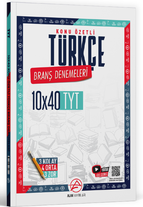 Alan YKS TYT Türkçe Konu Özetli 10x40 Deneme Alan Yayınları