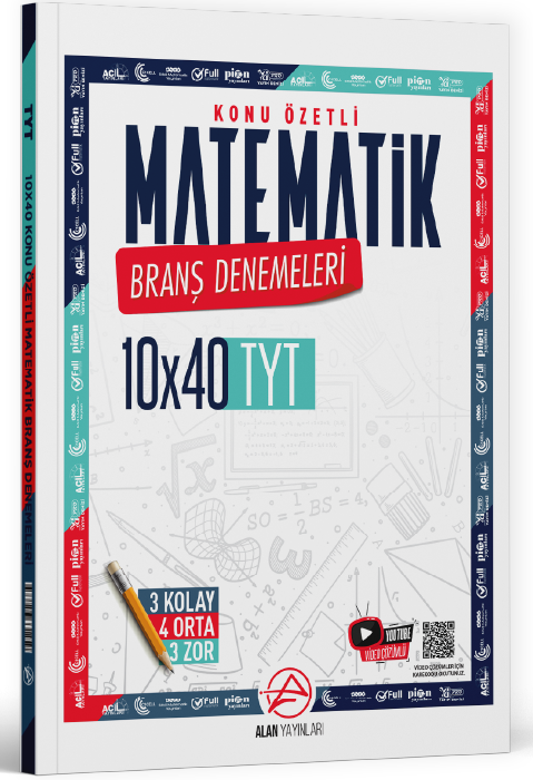 Alan YKS TYT Matematik Konu Özetli 10x40 Deneme Alan Yayınları