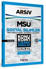 Marka MSÜ Sosyal Bilimler Çıkmış Sorular Son 7 Yıl Konu Konu Çözümlü Arşiv Serisi Marka Yayınları