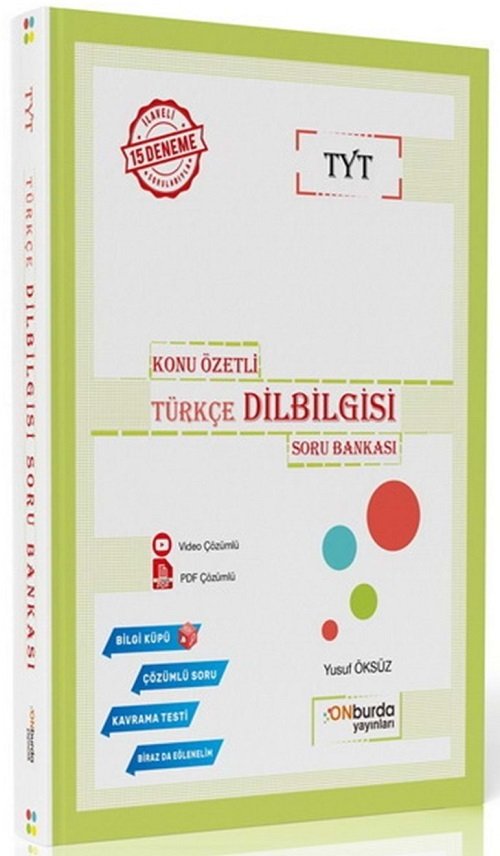 Onburda YKS TYT Türkçe Dilbigisi Konu Özetli Soru Bankası Onburda Yayınları
