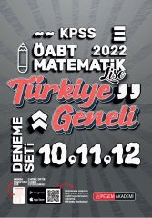 SÜPER FİYAT - Pegem 2022 ÖABT Lise Matematik Öğretmenliği Türkiye Geneli 3 Deneme (10-11-12) Pegem Akademi Yayınları