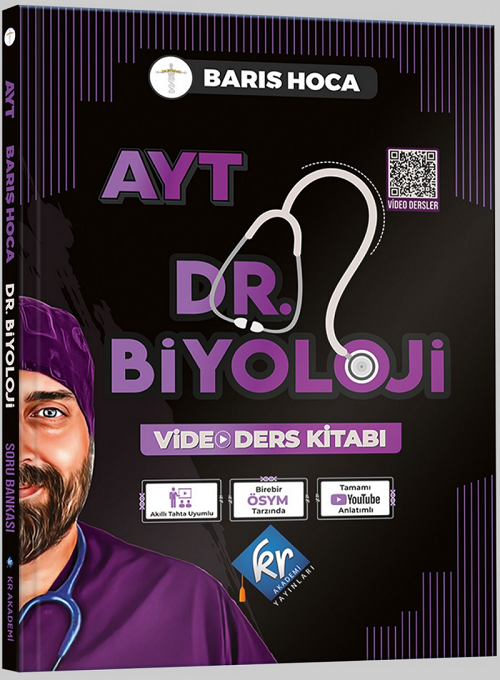 KR Akademi YKS AYT Dr. Biyoloji Video Ders Kitabı - Barış Hoca KR Akademi Yayınları