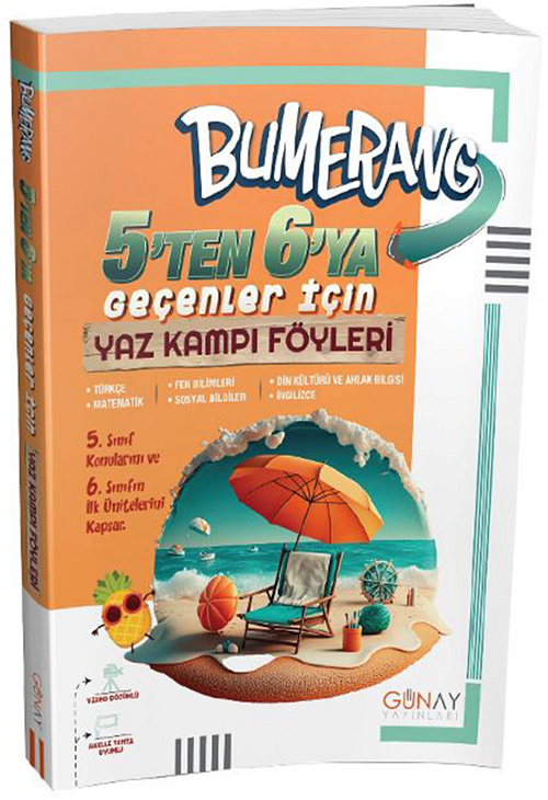 Günay 5 ten 6 ya Geçenler İçin Bumerang Yaz Kampı Föyleri Günay Yayınları