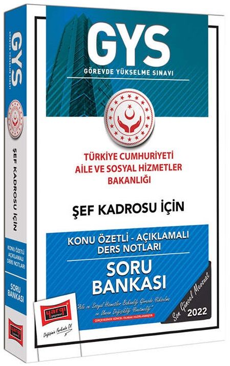 Yargı 2022 GYS Aile ve Sosyal Hizmetler Bakanlığı Şef Kadrosu Konu Özetli Soru Bankası Görevde Yükselme Yargı Yayınları