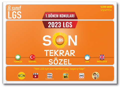 Tonguç 2023 8. Sınıf LGS Sözel 1. Dönem Son Tekrar Seti Tonguç Akademi