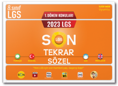 Tonguç 2023 8. Sınıf LGS Sözel 1. Dönem Son Tekrar Seti Tonguç Akademi