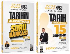 İndeks Akademi 2025 KPSS Tarih Soru Bankası + 15 Deneme 2 li Set - Aydın Yüce İndeks Akademi Yayıncılık