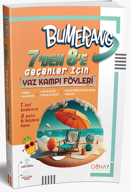 Günay 7 den 8 e Geçenler İçin Bumerang Yaz Kampı Föyleri Günay Yayınları