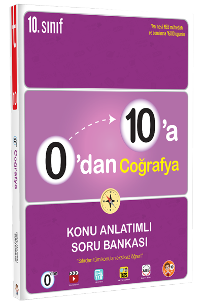 Tonguç 10. Sınıf 0 dan 10 a Coğrafya Konu Anlatımlı Soru Bankası Tonguç Akademi