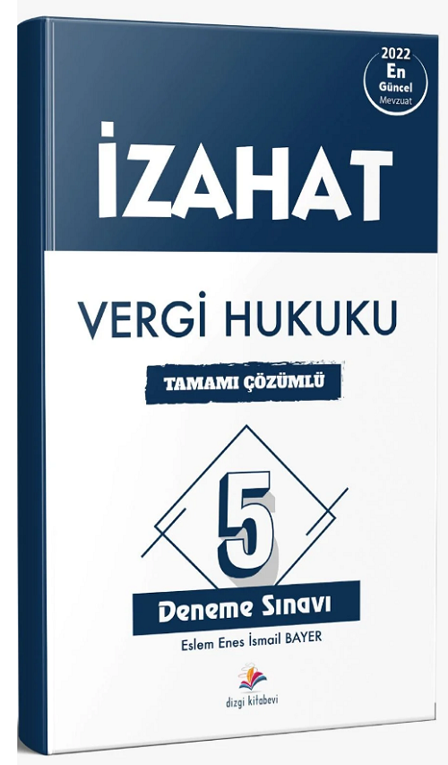 Dizgi Kitap Adli İdari Hakimlik İZAHAT Vergi Hukuku 5 Deneme Çözümlü Dizgi Kitap