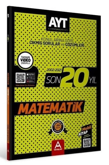 A Yayınları YKS AYT Matematik Son 20 Yıl Çıkmış Sorular 2002-2021 A Yayınları