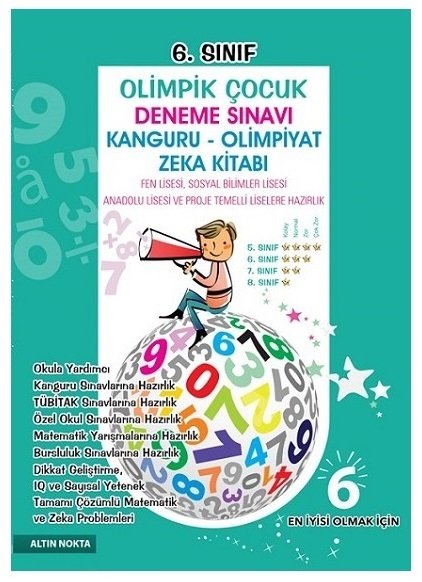 Altın Nokta 6. Sınıf Olimpik Çocuk Matematik ve Zeka Kitabı Altın Nokta Yayınları