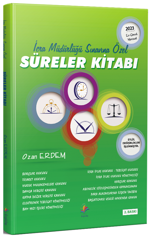 Dizgi Kitap 2023 İcra Müdürlüğü Süreler Kitabı 2. Baskı - Ozan Erdem Dizgi Kitap