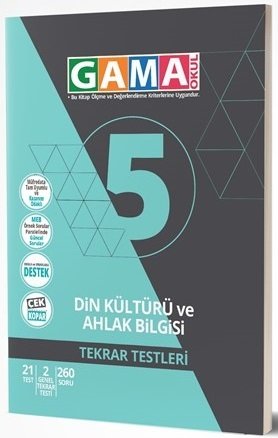 Gama 5. Sınıf Din Kültürü ve Ahlak Bilgisi Tekrar Testleri Gama Yayınları