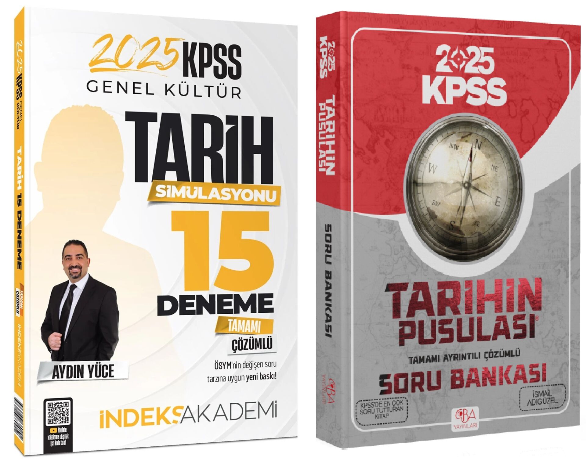 CBA + İndeks 2025 KPSS Tarihin Pusulası Soru Bankası + 15 Deneme 2 li Set - İsmail Adıgüzel CBA + İndeks Akademi Yayınları