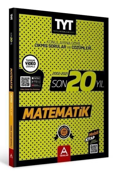 A Yayınları YKS TYT Matematik Son 20 Yıl Çıkmış Sorular 2002-2021 A Yayınları