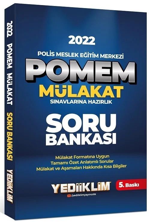 SÜPER FİYAT - Yediiklim 2022 POMEM Mülakat Sınavları Soru Bankası Yediiklim Yayınları