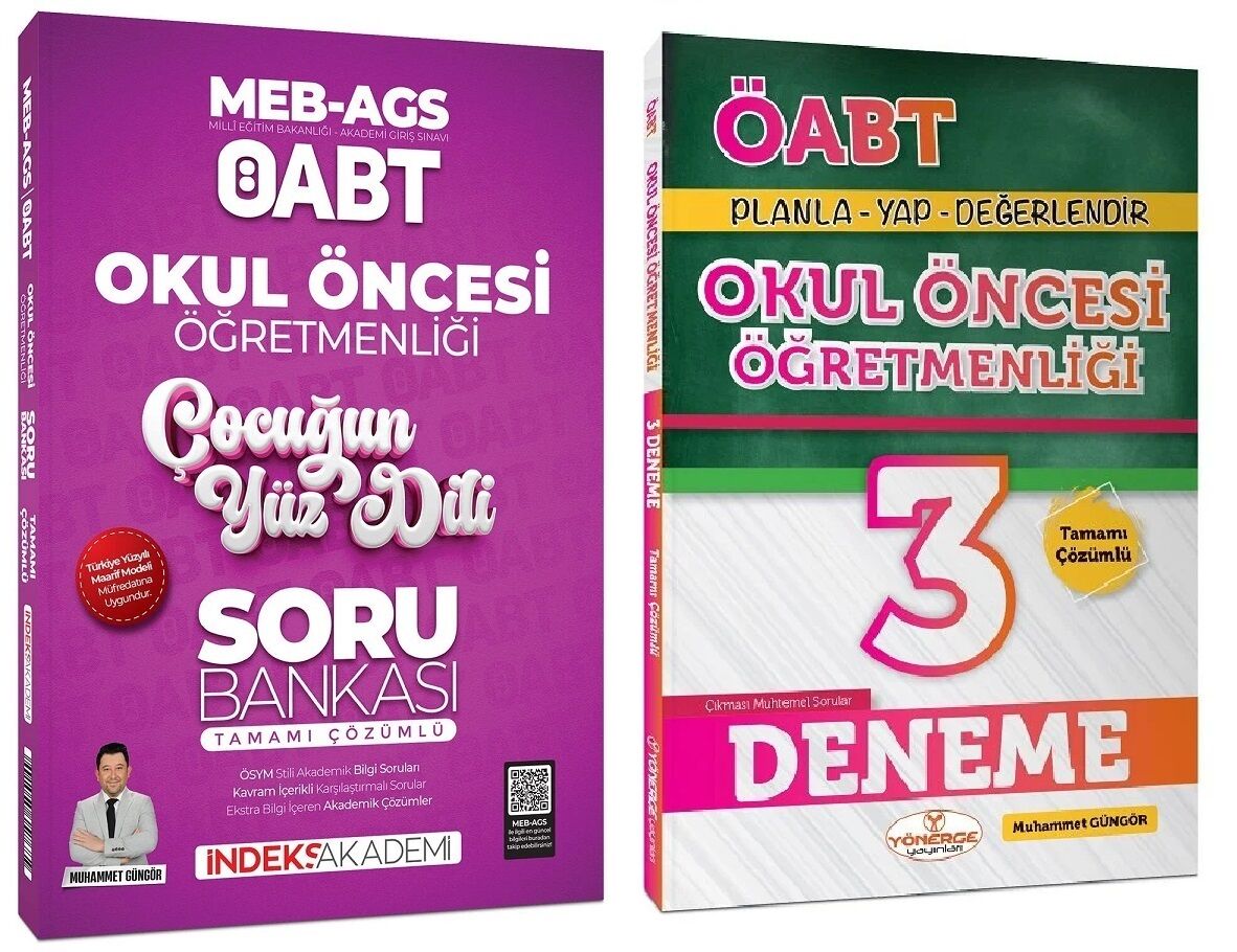 Yönerge + İndeks 2025 ÖABT MEB-AGS Okul Öncesi Soru Bankası + 3 Deneme 2 li Set - Muhammet Güngör Yönerge + İndeks Akademi Yayınları