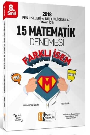 İsem 8. Sınıf LGS ve Fen Liseleri Sınavı 15 Matematik Denemesi İsem Yayınları