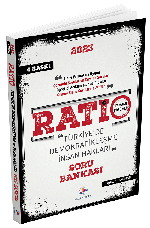 Dizgi Kitap 2023 RATİO Türkiye de Demokratikleşme ve İnsan Hakları Soru Bankası Çözümlü 4. Baskı Dizgi Kitap