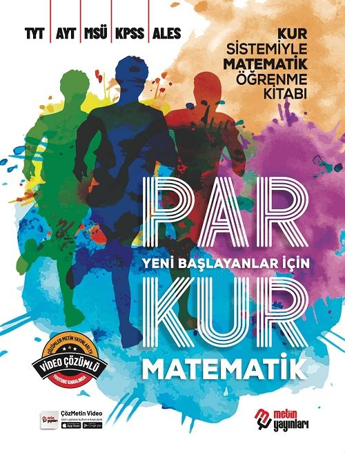 Metin YKS TYT AYT KPSS MSÜ ALES Parkur Matematik Öğrenme Kitabı Video Çözümlü Metin Yayınları