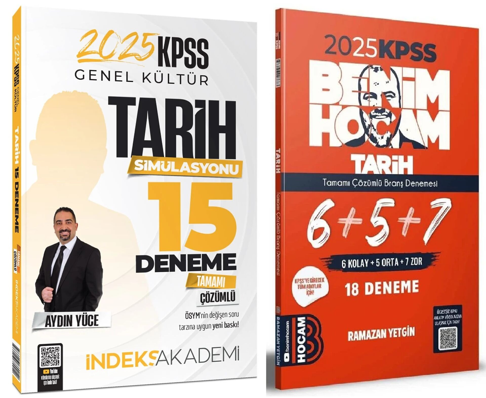 Benim Hocam + İndeks 2025 KPSS Tarih 18+15 Deneme 2 li Set - Ramazan Yetgin Benim Hocam + İndeks Akademi Yayınları