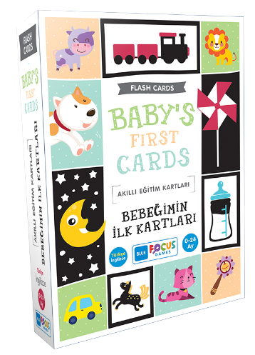 Bebeğimin İlk Kartları Babys First Cards Blue Focus Games