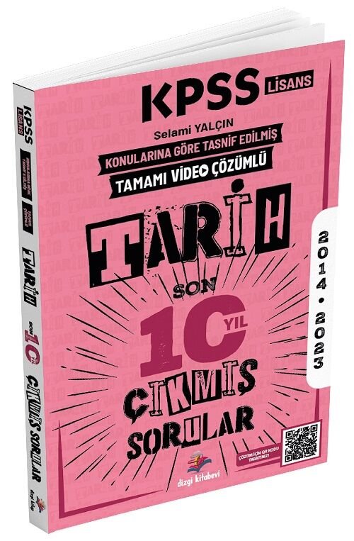 Dizgi Kitap 2024 KPSS Tarih Çıkmış Sorular Son 10 Yıl Konularına Göre Çözümlü - Selami Yalçın Dizgi Kitap Yayınları