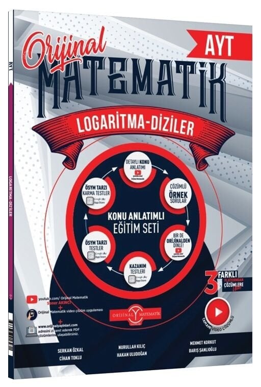 Orijinal YKS AYT Matematik Logaritma Diziler Konu Anlatımlı Eğitim Seti Orijinal Yayınları