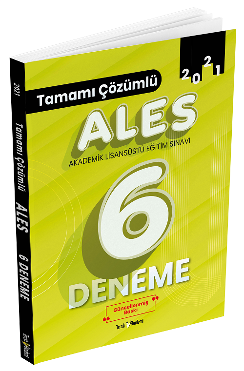 Tercih Akademi 2021 ALES 6 Deneme Çözümlü Tercih Akademi Yayınları