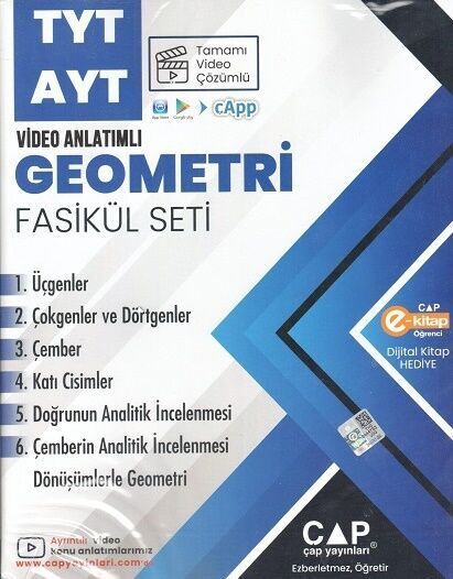 Çap Yayınları YKS TYT AYT Geometri Seti Video Çözümlü Çap Yayınları