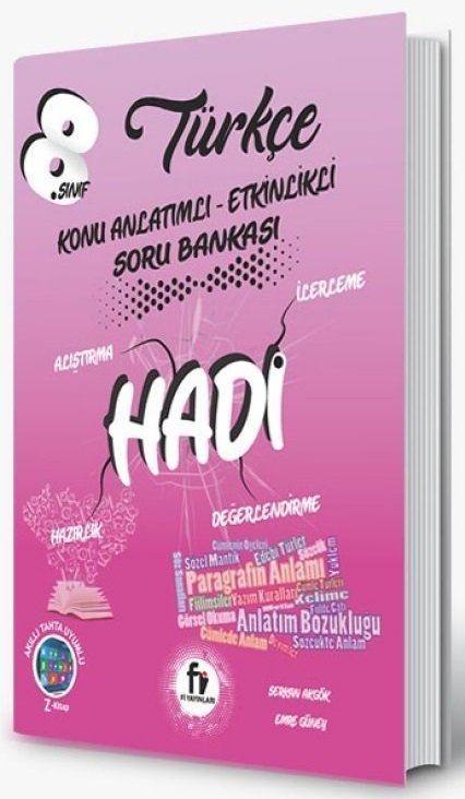 Fi Yayınları 8. Sınıf Türkçe HADİ Konu Anlatımlı Etkinlikli Soru Bankası Fi Yayınları