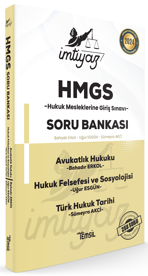 Temsil HMGS İMTİYAZ Avukatlık Hukuku, Hukuk Felsefesi ve Sosyolojisi, Türk Hukuk Tarihi Soru Bankası - Bahadır Erkol Temsil Kitap Yayınları