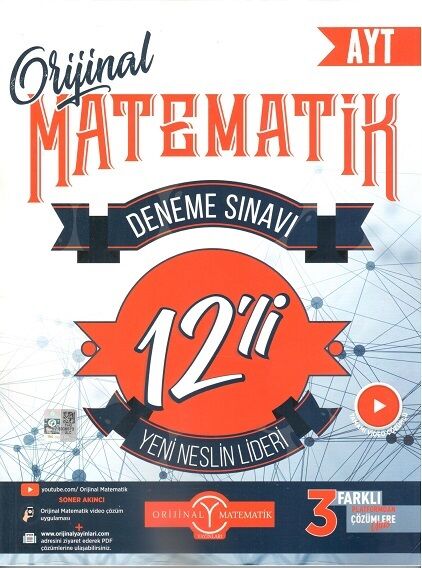 Orijinal YKS AYT Matematik 12 li Deneme Orijinal Yayınları