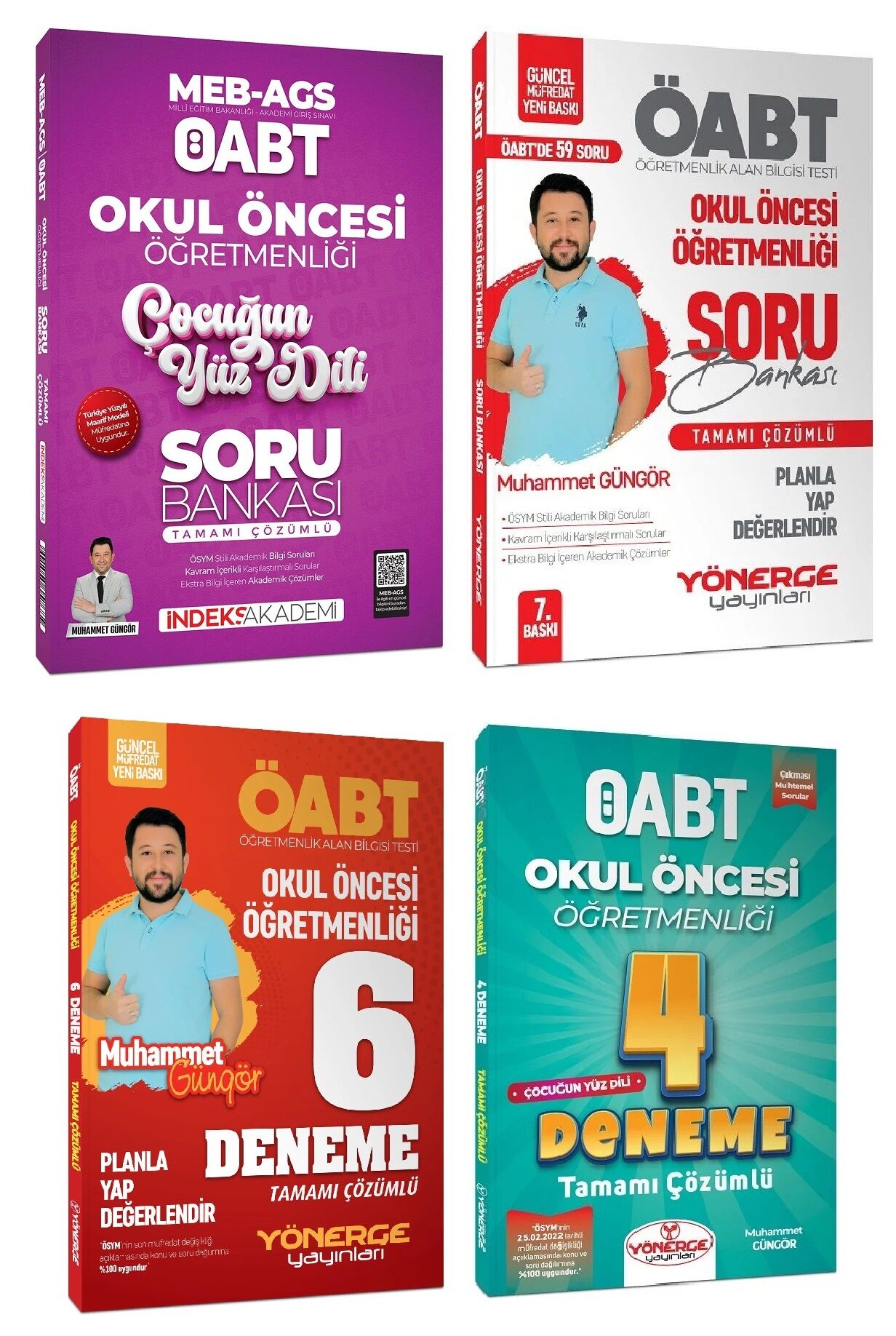 Yönerge + İndeks 2025 ÖABT MEB-AGS Okul Öncesi Öğretmenliği Soru Bankası + 10 Deneme 4 lü Set  - Muhammet Güngör Yönerge + İndeks Akademi Yayınları