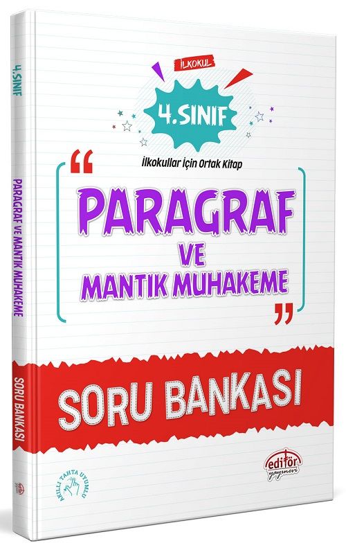 Editör 4. Sınıf Paragraf ve Mantık Muhakeme Soru Bankası Editör Yayınları