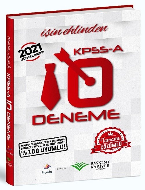 Başkent Kariyer 2021 KPSS A Grubu İşin Ehlinden 10 Deneme Çözümlü Başkent Kariyer Yayınları