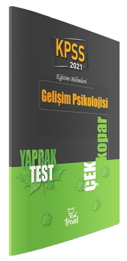 SÜPER FİYAT - Yeni Trend 2021 KPSS Eğitim Bilimleri Gelişim Psikolojisi Yaprak Test Yeni Trend Yayınları