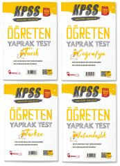 SÜPER FİYAT - Hoca Kafası KPSS Türkçe+Tarih+Coğrafya+Vatandaşlık Öğreten Yaprak Test 4 lü Set Hoca Kafası Yayınları