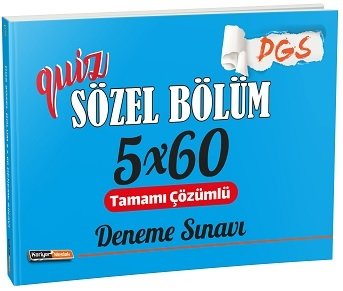 Kariyer Meslek DGS Sözel Bölüm Quiz 5x60 Deneme Kariyer Meslek Yayınları