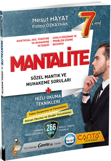 Çanta 7. Sınıf Mantalite Yeni Nesil Sözel Mantık ve Muhakeme Soruları Çanta Yayınları