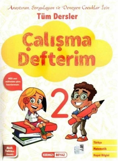 Kırmızı Beyaz 2. Sınıf Tüm Dersler Çalışma Defteri Kırmızı Beyaz Yayınları